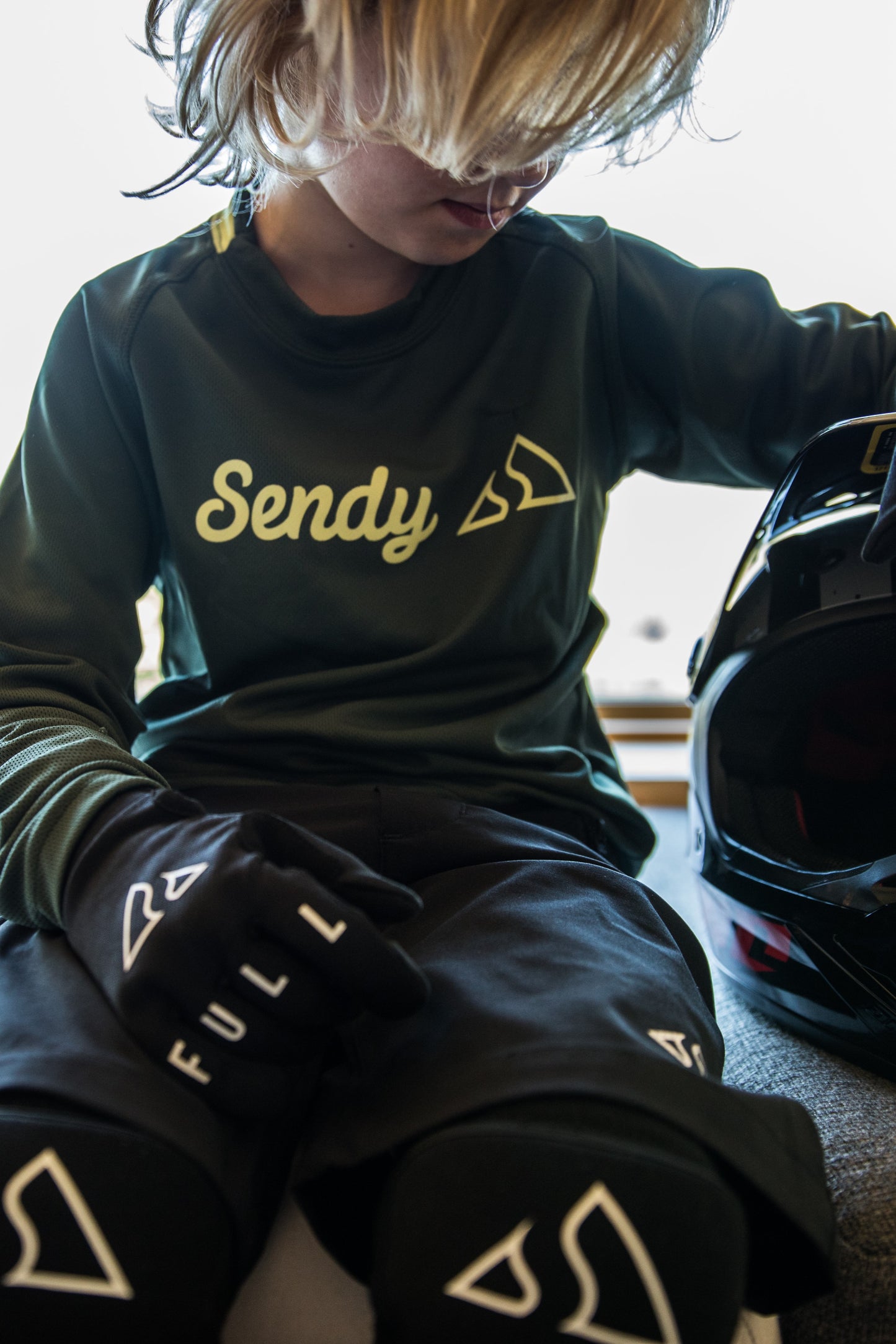 Send It Kids MTB Glove | Full Send Mono Madness