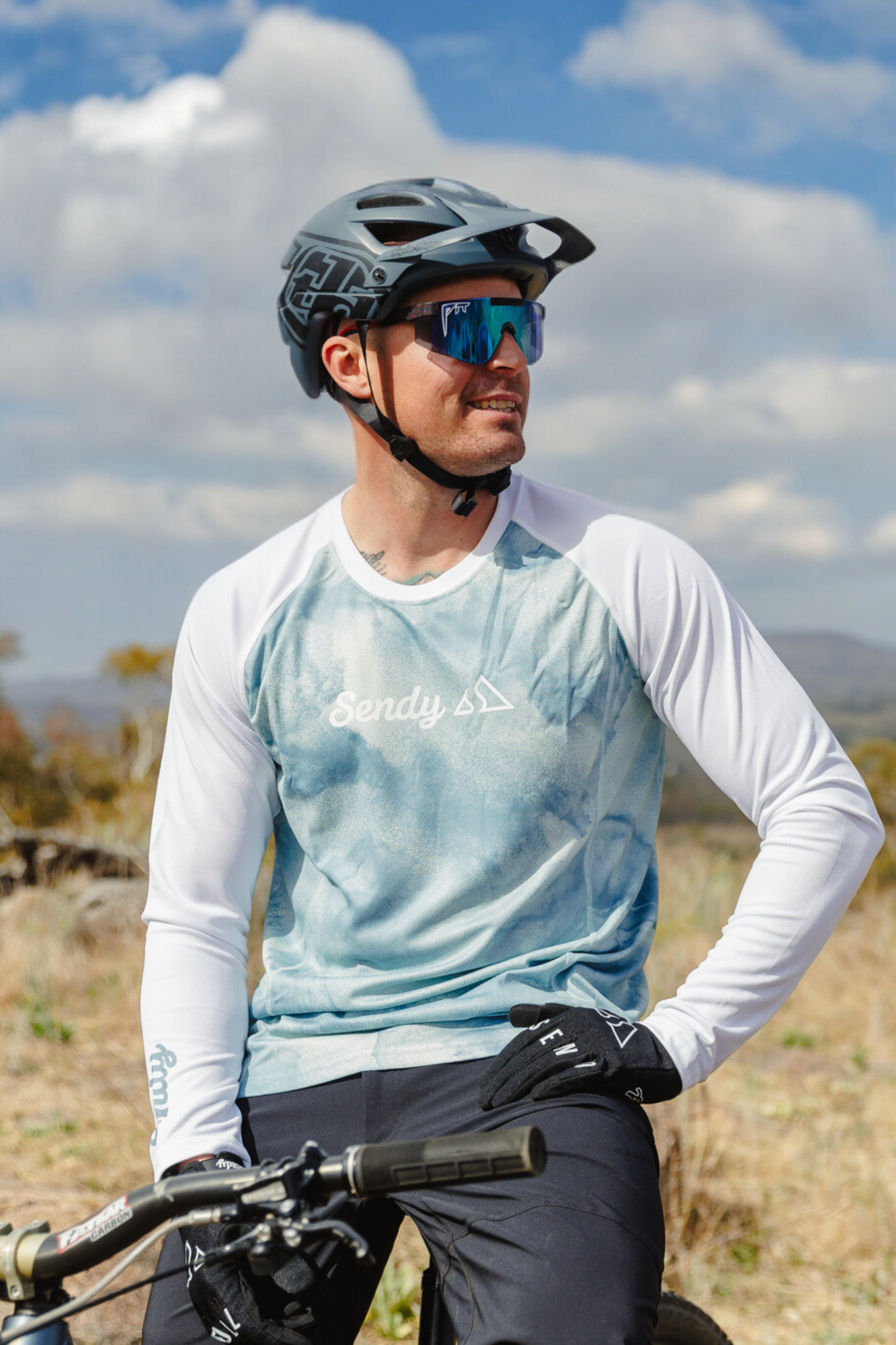 Load image into Gallery viewer, Send It Adults Long Sleeved MTB Jersey | Mist
