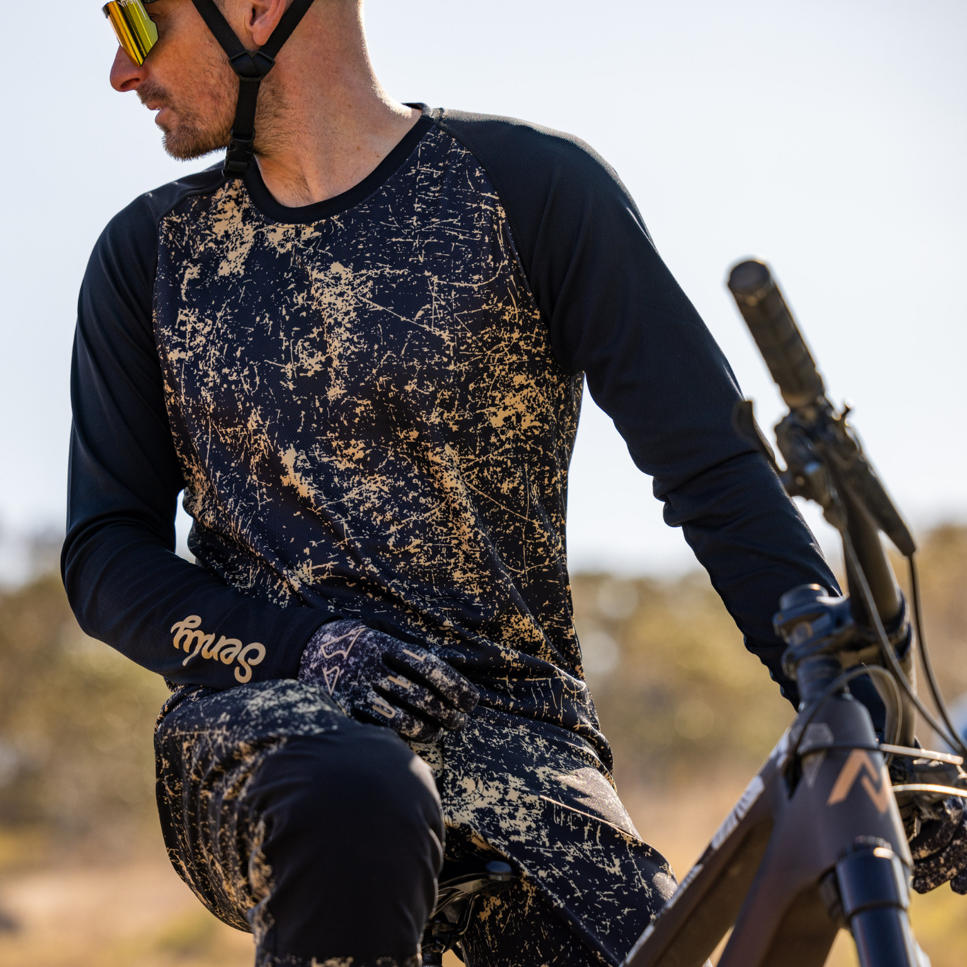 Adults Long Sleeve MTB Jersey Rust