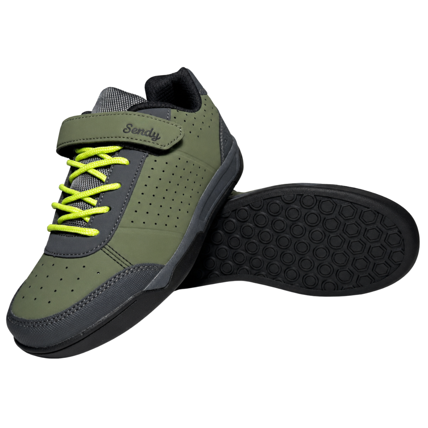 Sendy Shred Sole Youth MTB Shoes - Shred Green